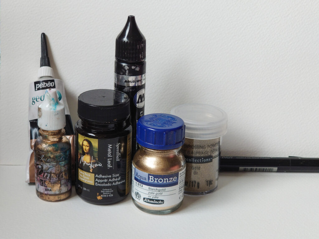 The Best Metallic Gold Inks, Paints, and Other Options to use with Alcohol Inks (My Top 5)